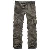 Herrenmode Casual Baumwolle Multi-Pocket Outdoor Arbeitshose Cargo Lange Hose
