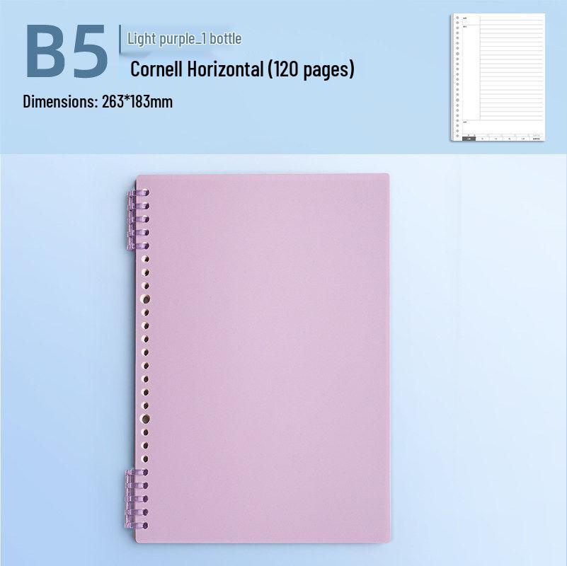 B5 Thickened Loose-leaf Cornell Notebook for Exam Prep: Ideal for High School & Postgraduate Students