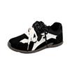 Women Round Toe Leopard Print Flat Lace-up German Training Lace Up Casual Sport Shoes Outdoor Running Vulcanized Shoe