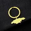 Jamaica Map Keychain Durable Bag Pendant Stainless Steel Jamaica Map Keyrings