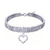 Cat Crystal Necklace Imitation Pearl Rhinestone Pendants Pearl Necklace Dog Collar Collar for Cats Dogs Pet  Collier Collar Gato