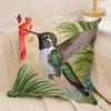 Funny Plant and Bird Cushion Cover Soft Plush Fabric DoubleSided Printed Cushion Covers for All Seasons Modern HomeDecor Gift