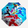 1pc Power Rangers Automatic Opening Folding Umbrella with 8-Bone Iron Frame, Portable Outdoor for Fans, Travelers, Everyday Use, and Gift Giving.T002