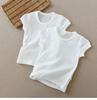 Children's Cotton Vest - Seamless Mesh Top, Solid Color, Round Neck, Loose Fit T-shirt for Boys and Girls