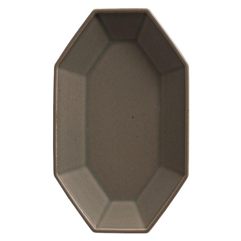 Japanese Style Ceramic Plate Irregular Rectangle Dish Creative Retro Tableware for Home Kitchen