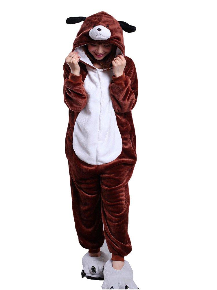 Dorawithme Dog Kigurumi Animal Costume for Halloween and Party Wear (XL (181cm-190cm))