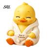 Yellow Duck Statue for Desk Emotional Support Figurine, Resin Ornament, Cute Animal Table Decor Home Office Ornament