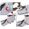 Handnähmaschine, Mini tragbare elektrische Nähmaschine für Erwachsene, schnelles Nähen, geeignet für Kleidung, kleine Hand, Stoff, Heimwerken, Reisen, Weiß