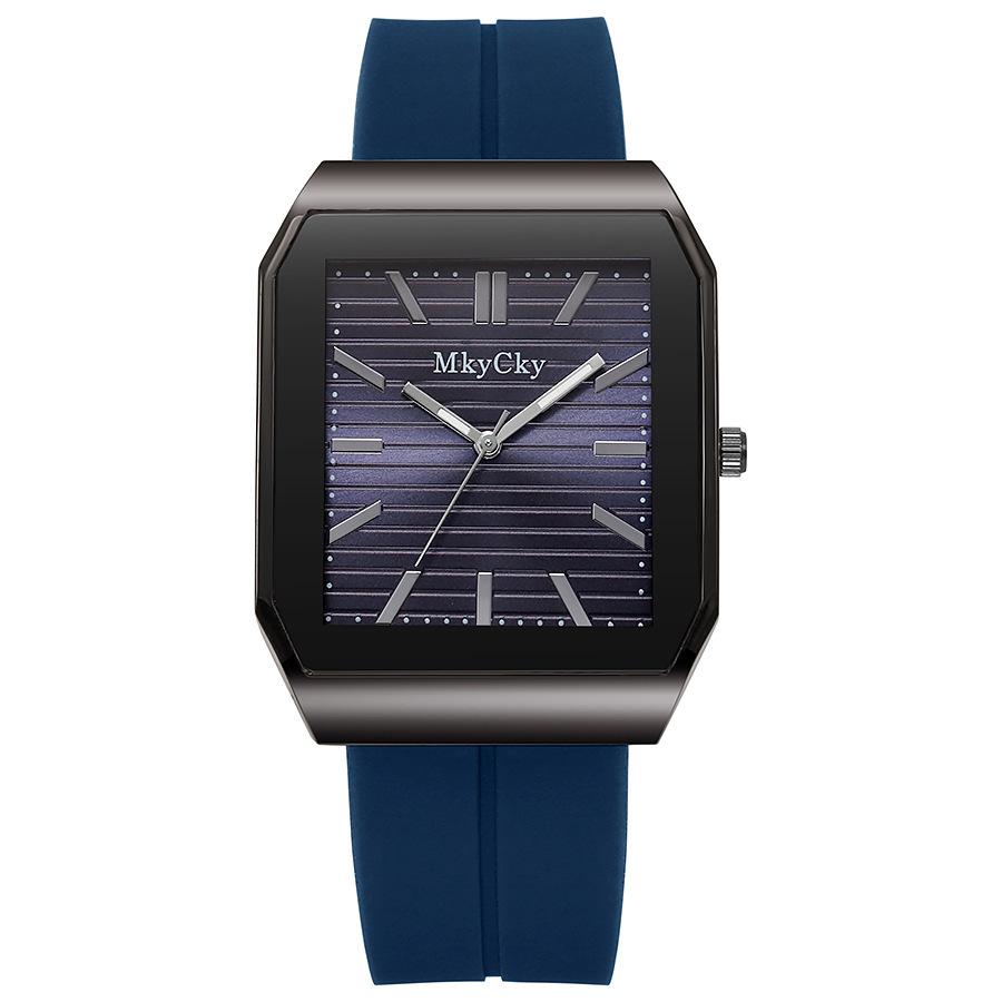 Silicone Band Men S Watch Watch Quartz Fashion Watch Watch синий