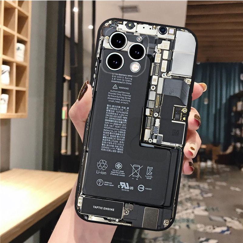 Husa de telefon pentru iphone 14 13 12 11 Pro Max XS XR X 12mini 14 Plus SE Baterie Placa de baza Placa de circuite Husa telefon mobil Funda