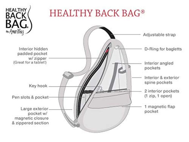 Healthy Back Bag, Textured Nylon, Small, Capri Blue