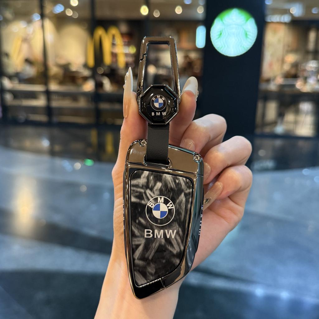 Leather  Car Remote Key Case Cover Shell Fob For BMW X1 X3 X5 X6 X7 1 3 5 6 7 Series G20 G30 G11 F15 F16 G01 G02 F48 Keyless PS9