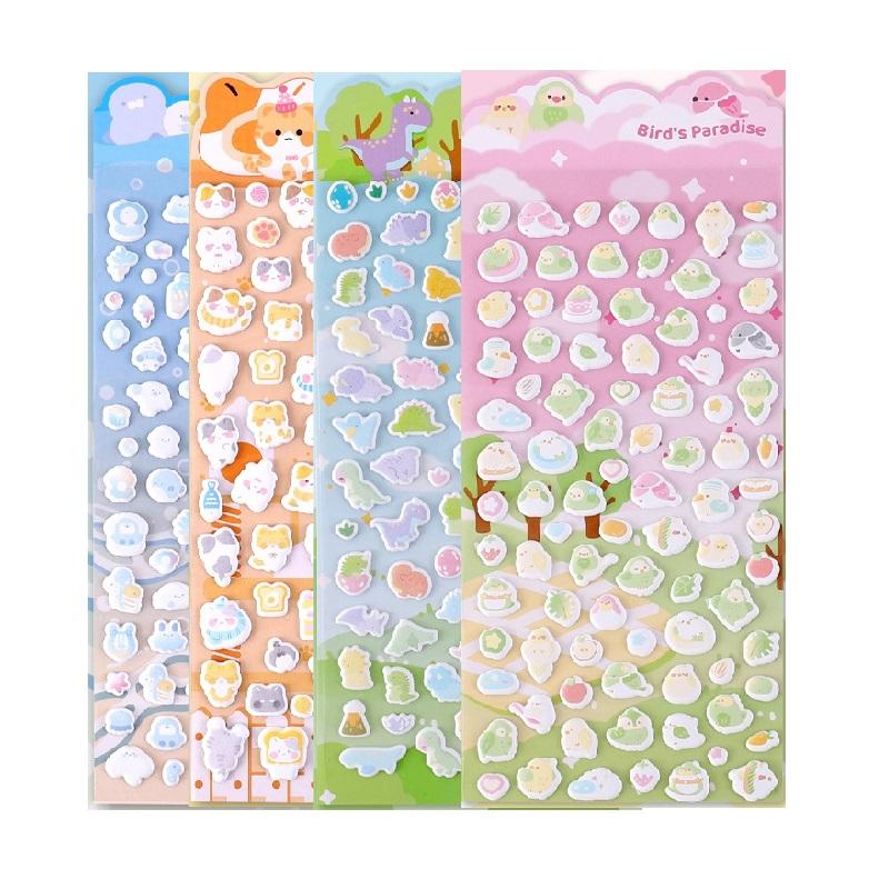 2-4pcs 3d Relief Bubble Stickers Cute Rabbit Cartoon Children Diy Stickers Phone Cases Handmade Diy Materials Sticker