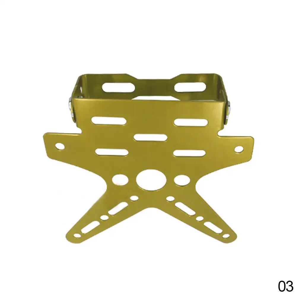 Electroplate Aluminum Alloy Motorcycle Rear License Plate Frame Motorbike Bracket Scooter Adjusted Number Plate Holde