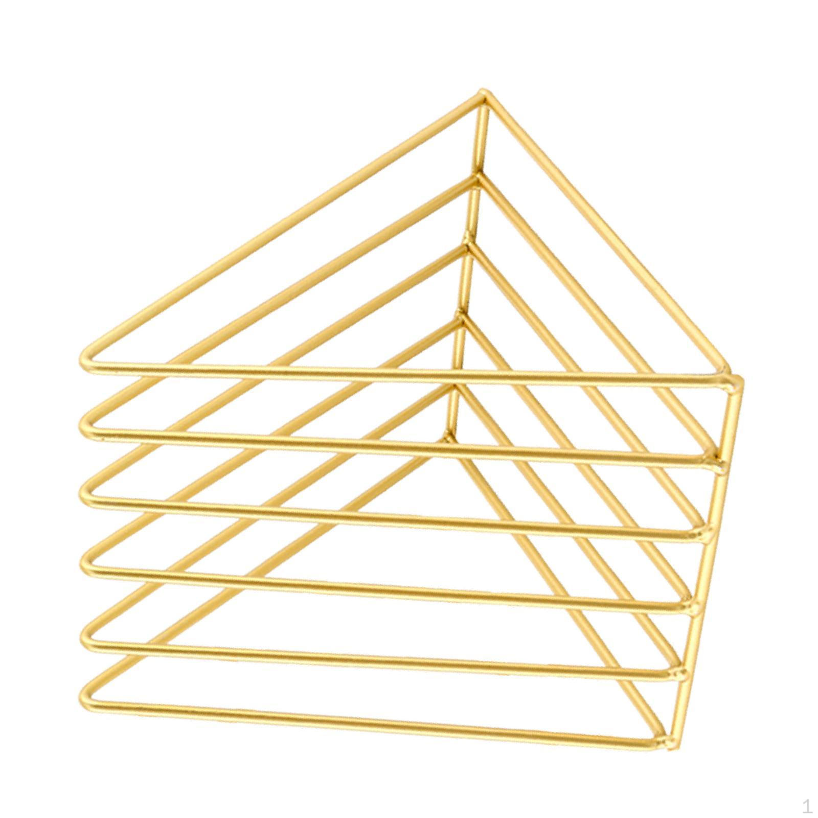 

Подставка для хранения кепок Многоярусный органайзер Отдельно стоящий дисплей для шляп 16cmx19cmx18.2cm золотой