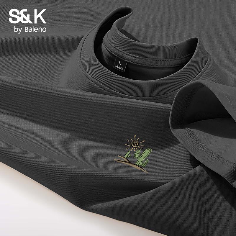 Baleno Men s S&K Heavyweight Cotton Long-Sleeve Crewneck T-Shirt M