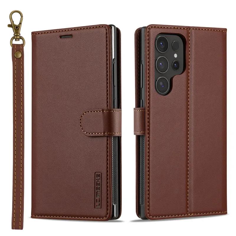 

Leather Case for Samsung Galaxy S26 S25 Edge S24 Ultra S23 S22 Plus S21 FE A17 A16 A36 A56 A15 A35 A55 Magnetic Flip Wallet For Galaxy S26 Plus
