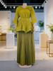 Miyaki Elegant Plus Size Embroidered Lace Two-Piece Set - Pleated Casual Women's Clothing