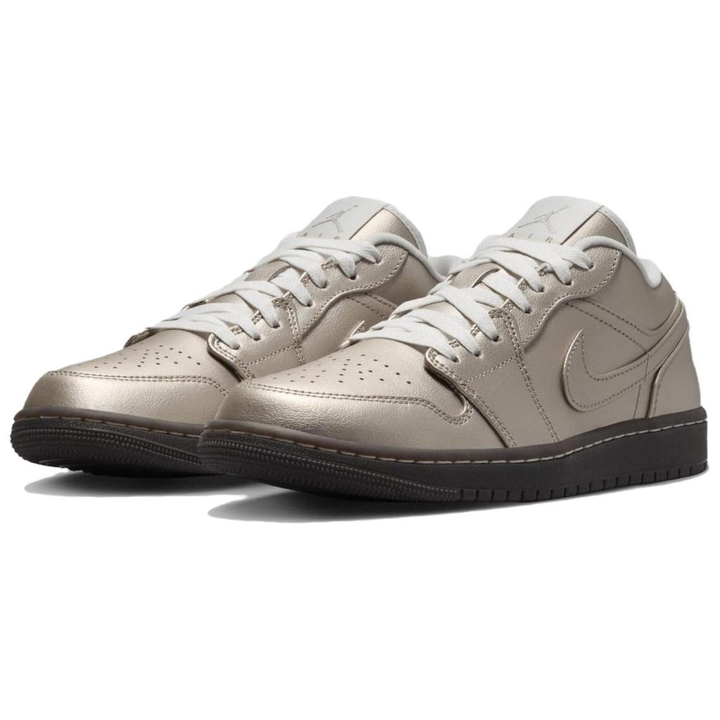 Air Jordan 1 Low SE Metallic Zinc Damen Sneaker Silber Summit-White Velvet-Brown HQ3529-099