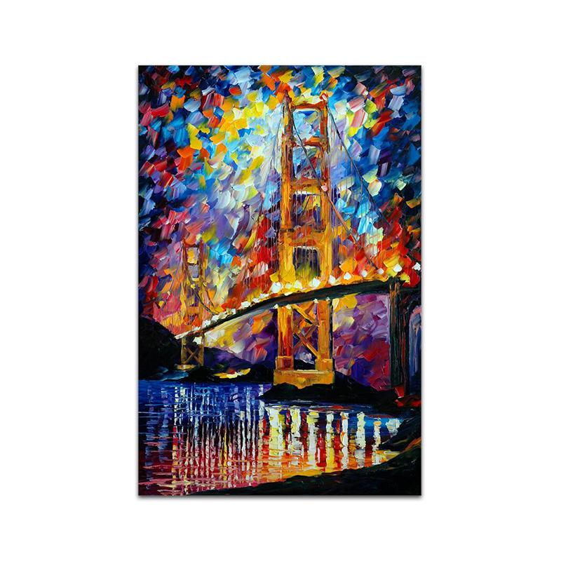 Abstract Oil Painting Iron Tower Poster Canvas Print Wall Art Picture For Living Room Home Decor Wall Decoration Frameless