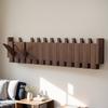 Wall Mounted Coat Rack Hooks Clothes Hangers Natural Wood Wall Mounted Piano Coat Rack for Closet Bedroom Entryway