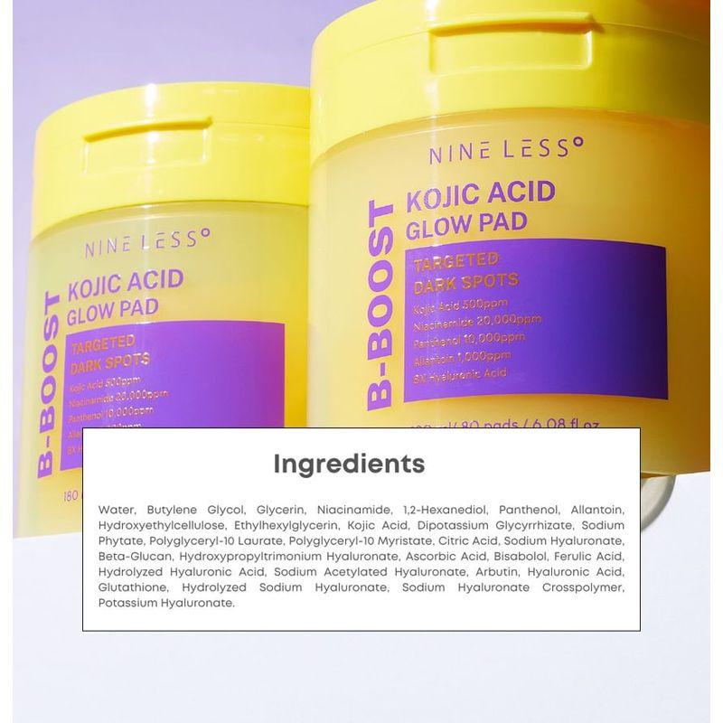 NINELESS - Salviettina Esfoliante B-Boost all'Acido Kojico