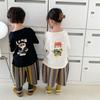Summer 2025 Tiger Print Short Sleeve Top for Kids – Fashionable Unisex Design