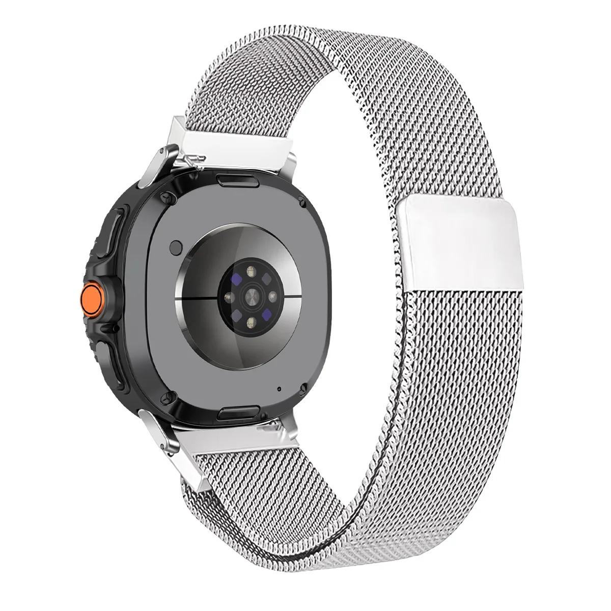 

Миланский ремешок для Samsung Galaxy Watch 8 Classic 8 40 44 мм, металлический магнитный миланский 7 Ultra 2025, браслет из нержавеющей стали, ремешок для часов Galaxy Watch 8 44mm серебряный