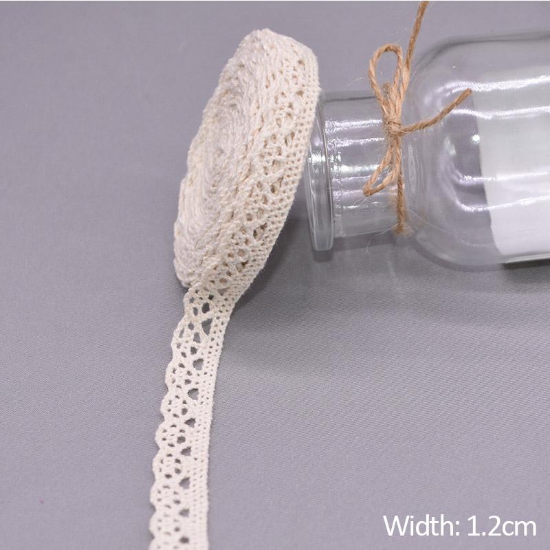 5/10Yards White Cotton Embroidered Lace Trim Ribbons Fabric DIY Handmade Craft Clothes Sewing Accessories Supplies