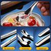 Stainless Steel Baby Feeding Spoon, Long Handle, Flat Bottom, Deepened Design, Bright Silver Finish.