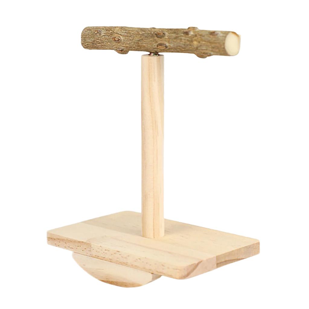 Bird Perches Swing Stand with Easy Installation Tool Wooden Spinnings Perches for Lovebirds and Other Pet Birds