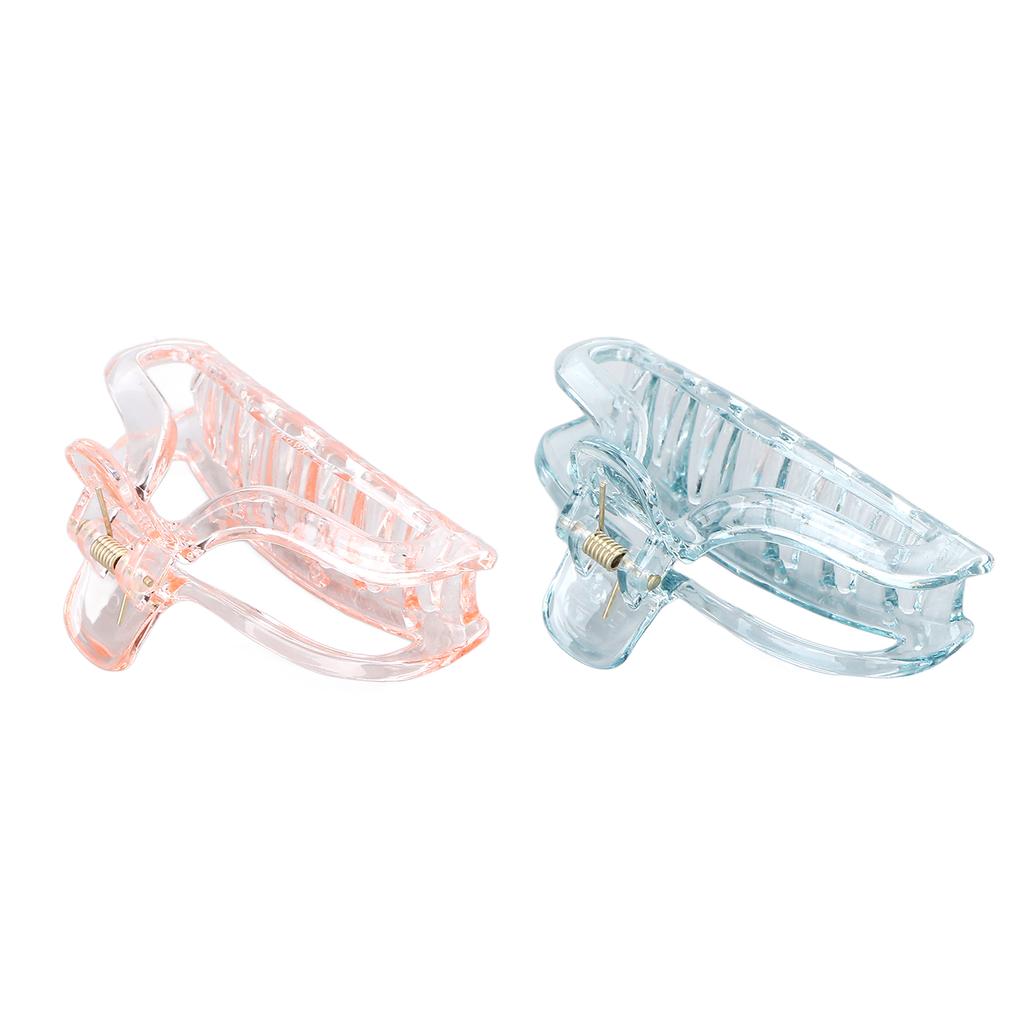 2PCS Hair Claw Clip Plastic Resin Non Slip Jaw Hairpin Accessories for Bathing and Makeup