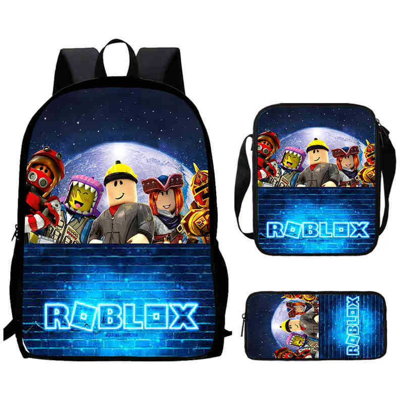 Roblox Printed Backpack, Children S And Elementary School Bags Standard