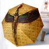 1PC Egyptian theme Umbrella Portable Folding Umbrella Iron Frame Hole Bone Structure Outdoor Home Umbrella A2
