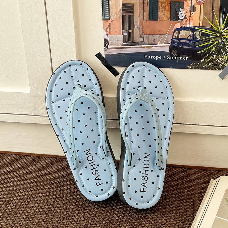 Polka Dot Thick-Soled Women's Outdoor Non-Slip Beach Sandals (2026 Summer Collection)