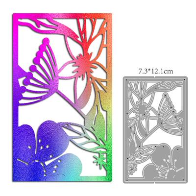 Rectangular Flower Leaf Design Style Metal Cutting Die Stencil for DIY Scrapbooking Album Photo Embossing Paper Card Craft Decor