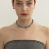 Viollina Tweed Chain Necklace