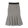 Black and White Checkered Casual Half Skirt [Please Refer To Size Chart for Korean Brand Selection]