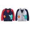 Children Kids Cardigans Sweater Spring And Fall Cartoon Alligator Print Cute Cardigans Toddler Boys Jacket Coat