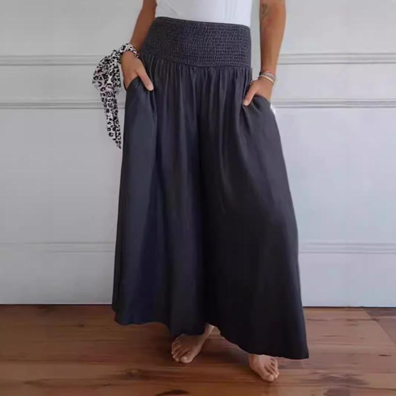 Pantalons et corsaires imprimés de couleur unie décontractés pour femmes