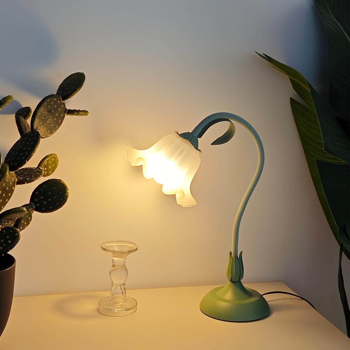 

Лампа в современном стиле, акриловый абажур, лампа-цветок, регулируемая гусиная шея своими руками, подходит для рабочего стола, спальни, прикроватной тумбочки, гостиной, столовой T6002-UK