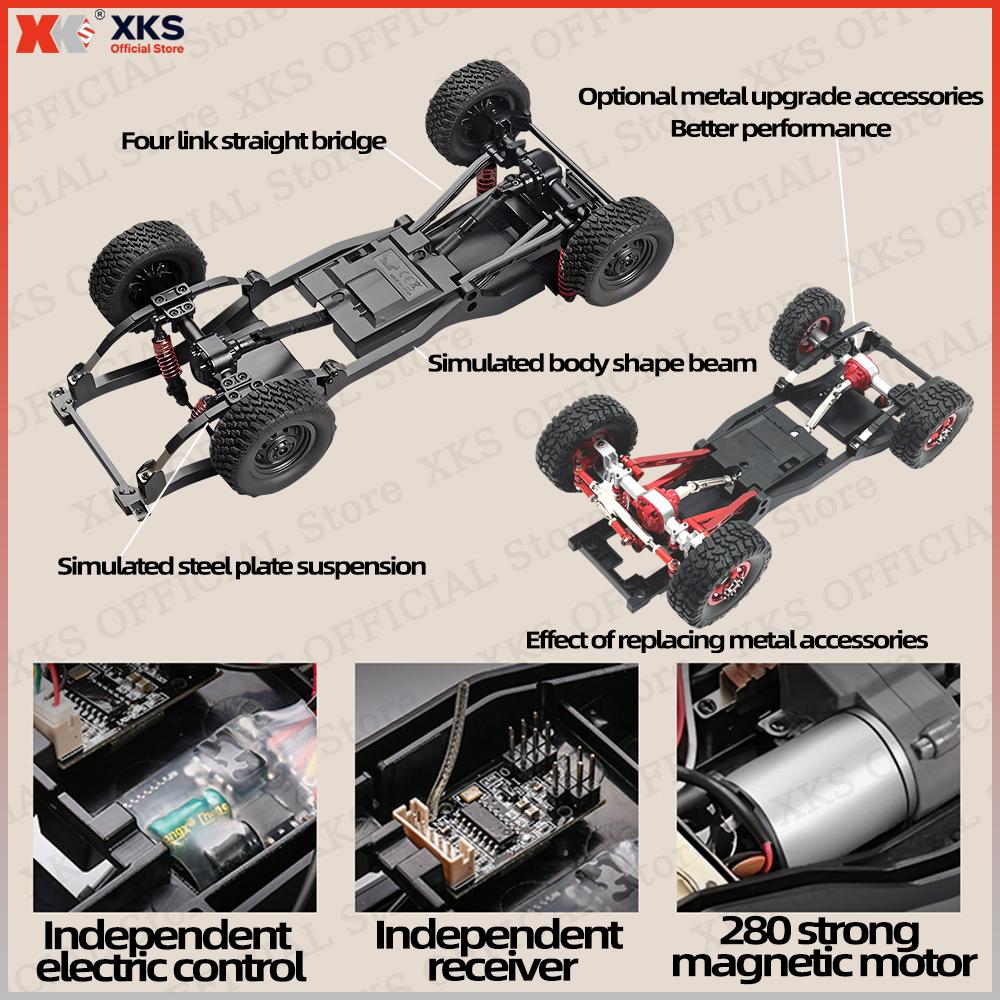 Xks Mn82T Lc79 1:12 Scale Rc Car 4Wd 2.4G Remote Control Pickup Crane - Off-Road Climbing Toy For Kids Christmas Gift