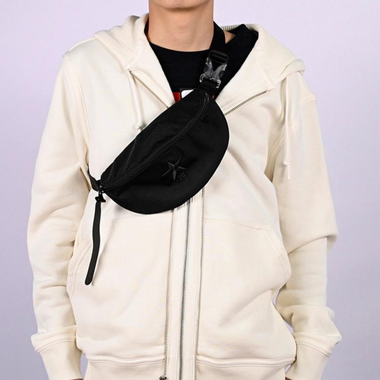 

New Converse Polyester One Shoulder Crossbody Sling Bags Unisex Black 10019881-A01 22.6*8.4*12.4CM