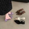 Fashion Women's High Heels Leopard Thin Heels Sandals 2025 New Summer Pointed Bow Elegant Medium Heel Women's Shoes Slingbacks Pumps
