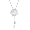 Shell Rose Eyecatching Flower Pendant Jewelry With Sleek Snake Chain Design