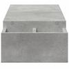 Monitor Stand with Storage Space Concrete Grey 100 X 27 X 15 Cm Particleboard