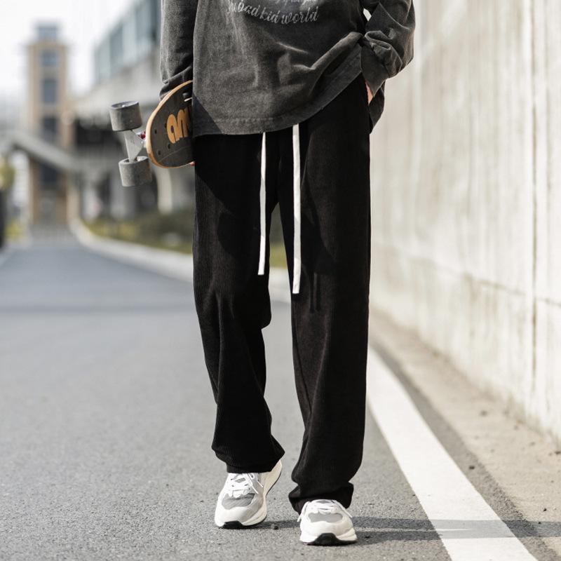 Pants Men's Spring and Autumn New Men's Corduroy Pants Casual Pants Loose Straight Floor Mopping Pants Long Pants Big Goods Main Push