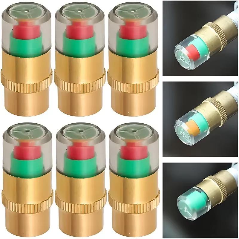 Car Tire Pressure Monitor Sensors Tire Air Alert Cap Cars Trucks Air Pressure Gauge Alert Monitoring Tire Valve Accessories