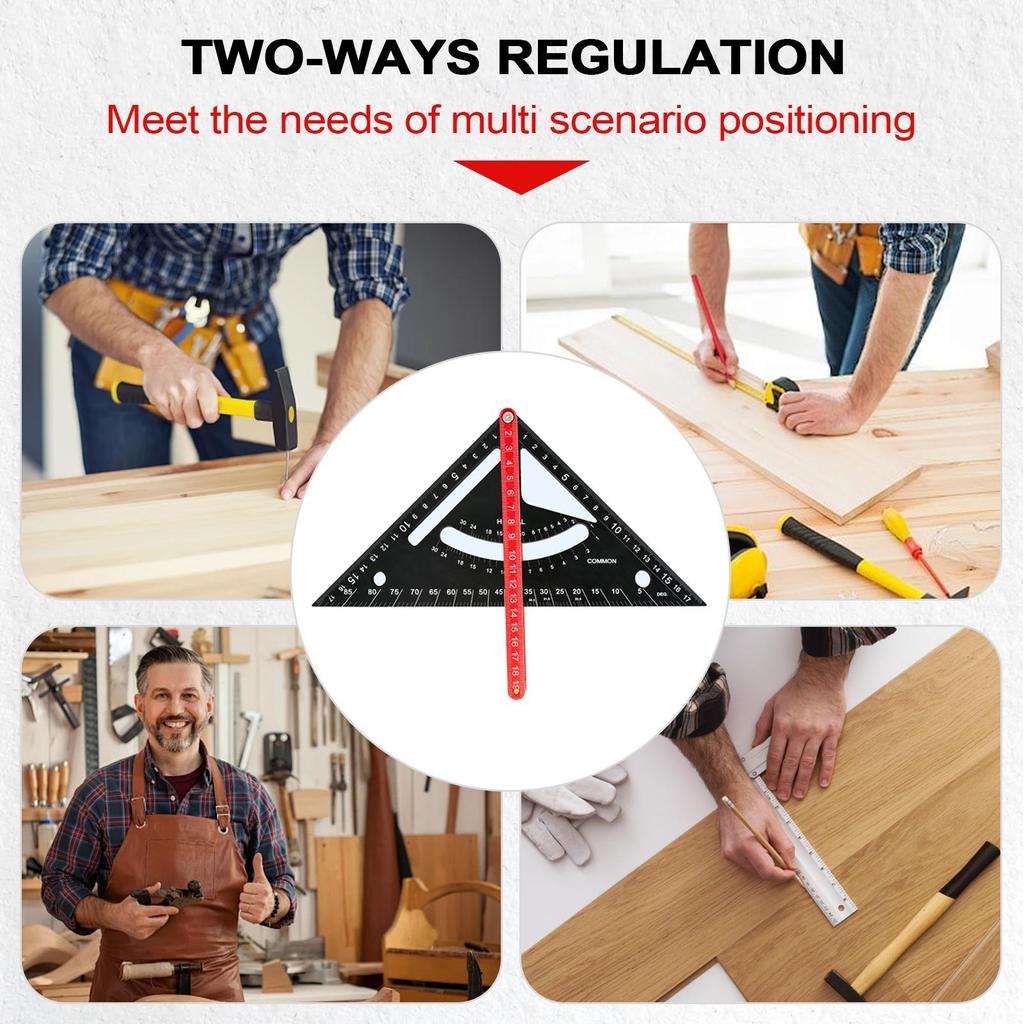 Combination Square Woodworking Combination Framing Square Aluminum Alloy Carpentry Triangle Ruler For Framing Layout Home