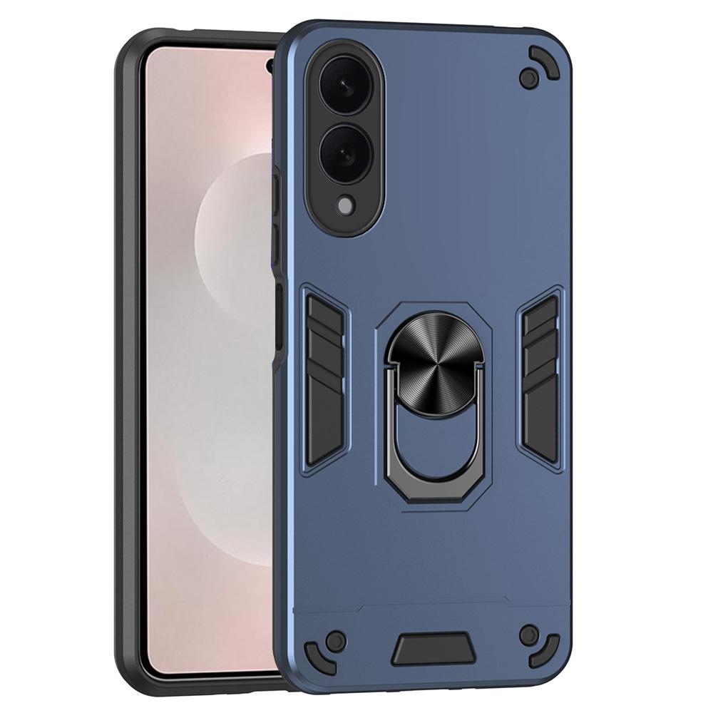 For Samsung Galaxy S25 Edge Case PC+TPU Drop Defend Phone Cover with Ring Kickstand